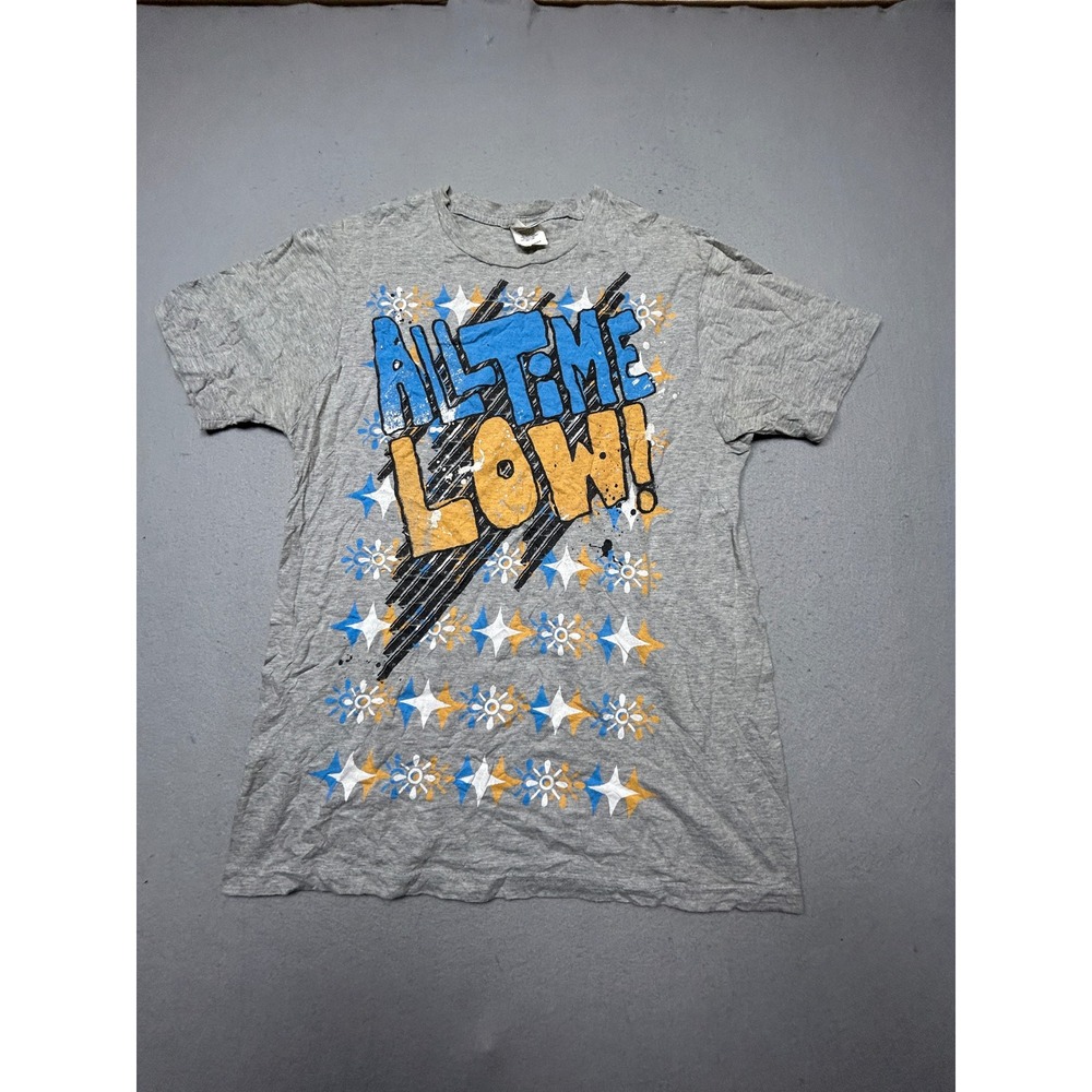 Bay Island All Time Low T-Shirt Cotton Gray Graphic Large Mens